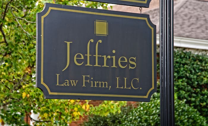 Jeffries Law Firm outdoor sign